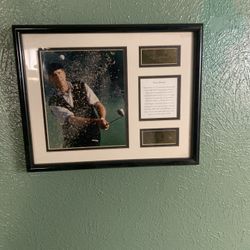 Framed photo of legendary golfer, Payne Stewart, AT, U.S. Open signed