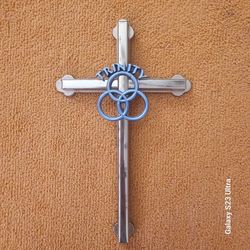 Trinity Wall Cross with Interlocking Rings