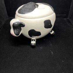 Boston warehouse cow cookie jar, cow kitchen decor