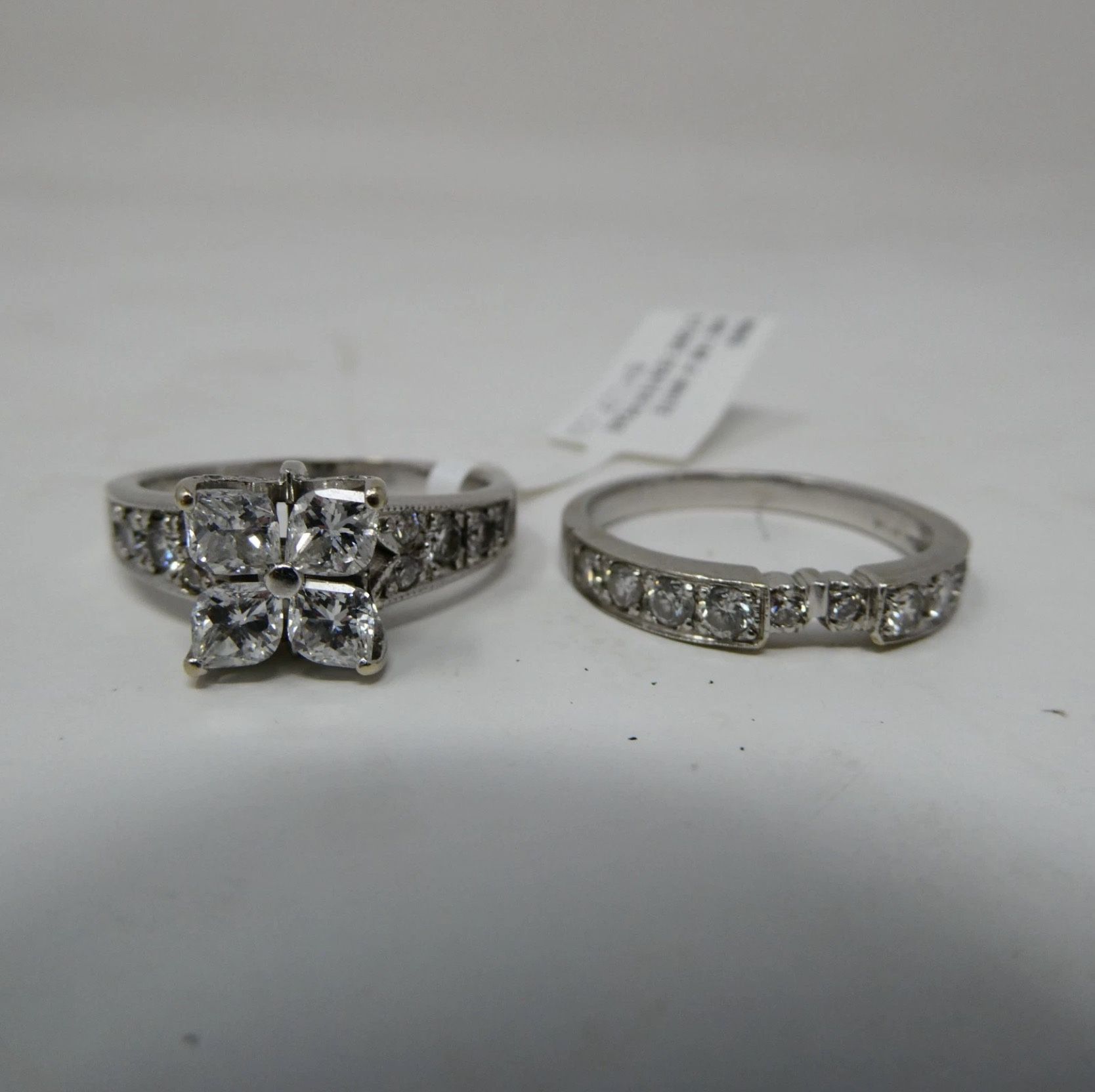 14kt White Gold Diamond Ring Set