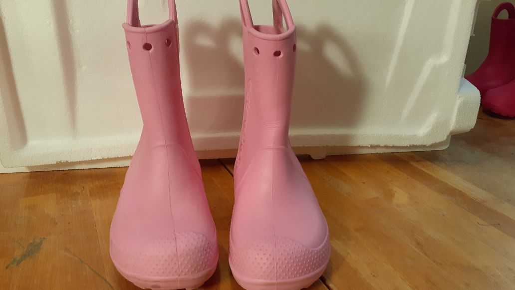 Crocs Rain Boots For Girls Size 2