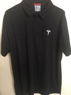 Tesla Black Polo Shirt Size XL