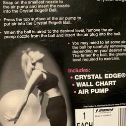 New Stamina Crystal Edge Ball Exercise Equipment, Gym Equipment Crystal Edge Ball with Air Pump and Wall Chart