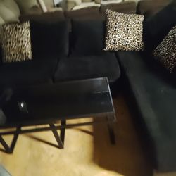Black Sectional For 245 Year Old Very Nice Won't Last Long
