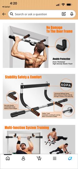 Aopa Brand Pull up Bar Door Attachment Gently Used