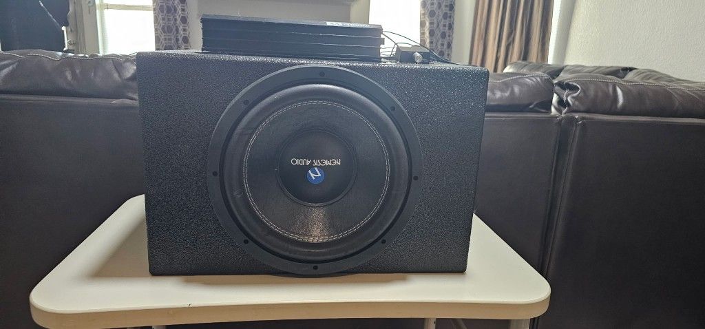 1 12' Nemesis Audio Speaker With Felon Audio Xa-18000 Amp