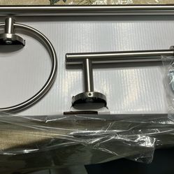 Accesorios Para Baño,   Color Plata 