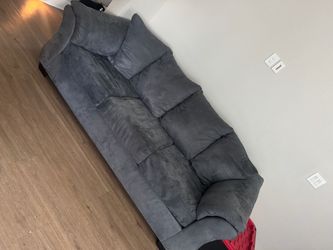 Gray Microfiber 3-Seat Sofa