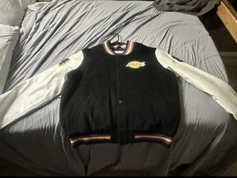 Kobe Bryant LA Lakers Mitchell & Ness NBA XLarge Varsity Jacket Black White New