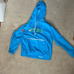 Nike Eybl Rare Fleece Hoodie ($130) - Blue/Orange (Sz Medium) Nike Basketball Hoodie