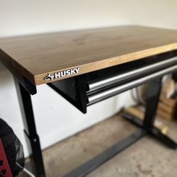 Husky adjustable workbench (2 drawer)