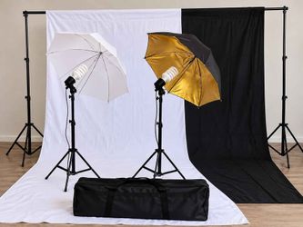 Photography Studio Lighting & Backdrop Kit