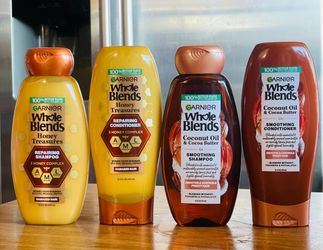 Garnier Whole Blends Honey Treasures Repairing/ Coconut Oil & Cocoa Butter Smoothing Shampoo, 12.5oz