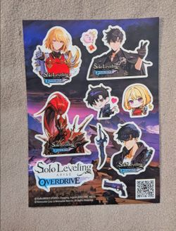 Solo Leveling Arise Overdrive 10 sticker set 5x7" *NEW*