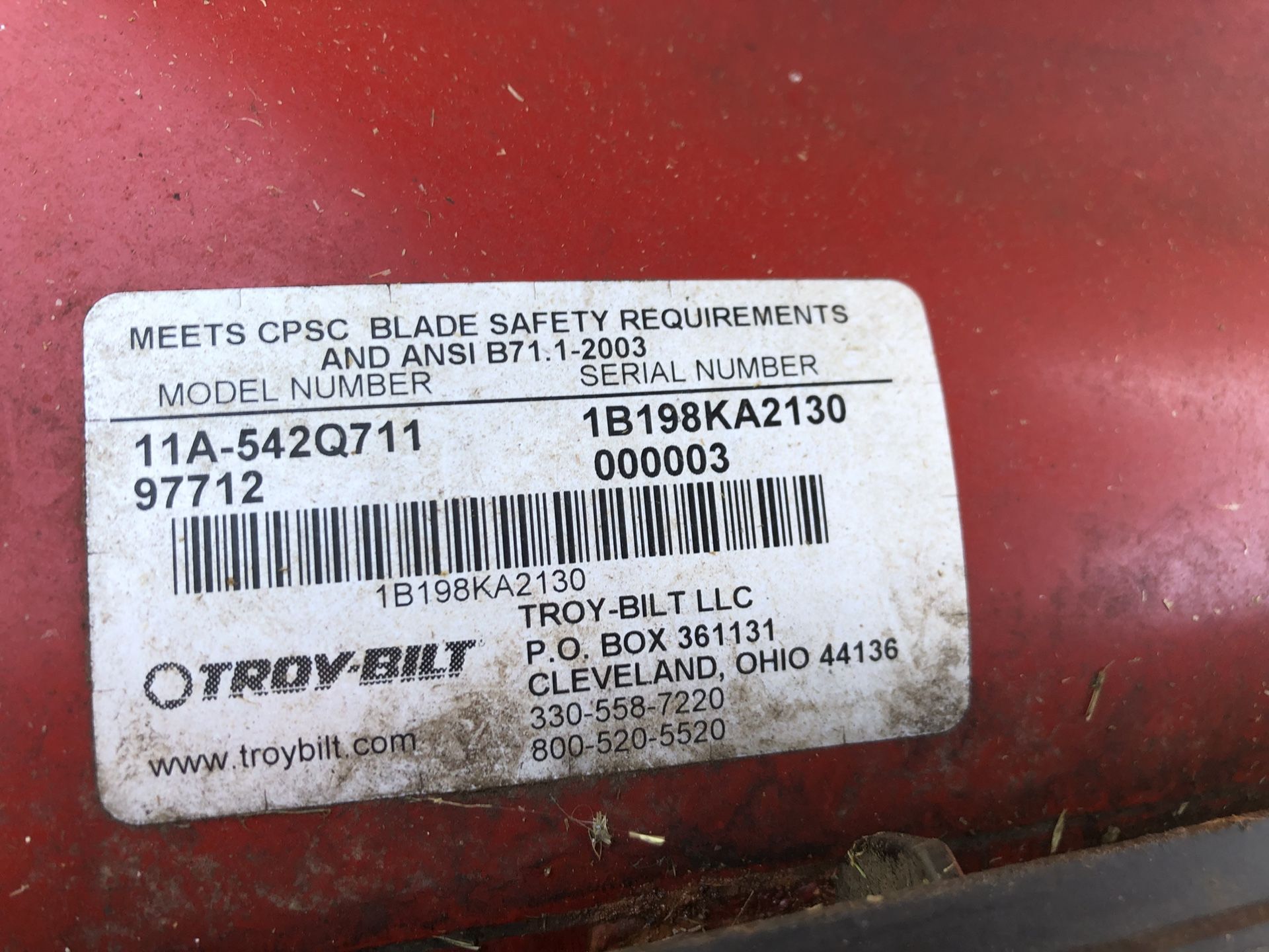 TroyBilt 5.5HP Honda 3in1 Push Mower 11A 542Q711 for Sale in North