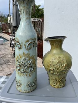 Metal Vases/ Zoo Area