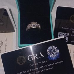 Moizanite Ring In Silver