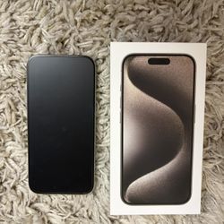 Unlocked iPhone 15 Pro 128gb Silver/  Natural Titanium