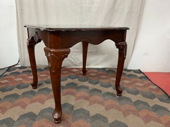 Dark Red Chippendale End Table