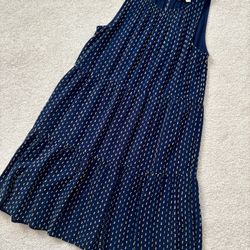 LOFT Sleeveless Navy Dress