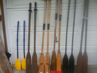 4 5 6 9 foot oars alum wood nice