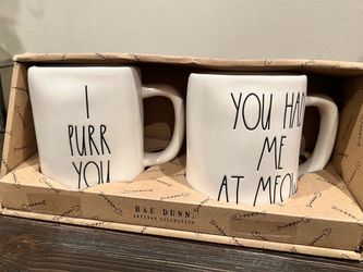 Rae Dunn Cat Mug Set of 2