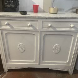 Real Marble Counter Top W Cabinet 