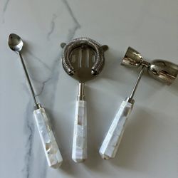 Anthropologie - Mother Of Pearl Bar Tools Set