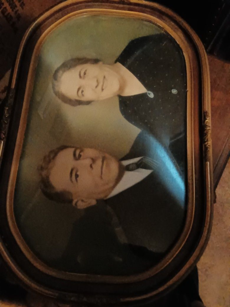 Old Bubble Glass Frame