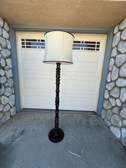 Tall Floor Lamp with Drum Shade