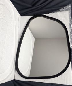 Black Asymmetrical Wall Mirror