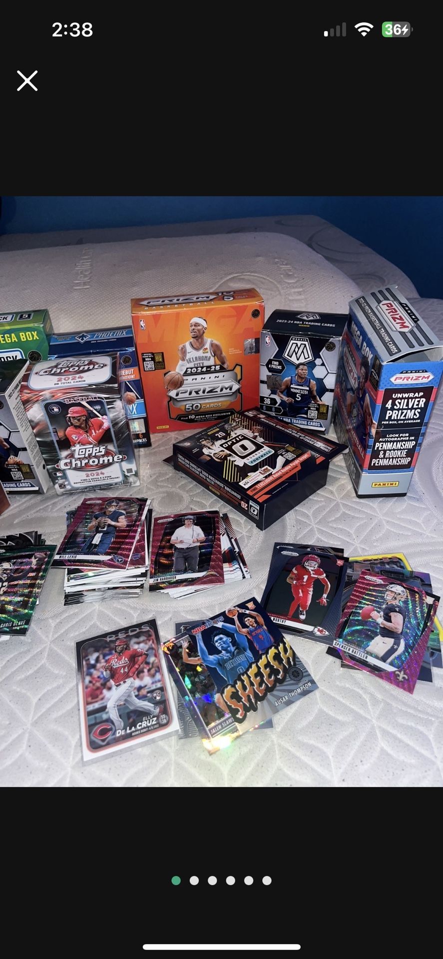 SPORTS CARD LOT + SEALED BLASTER (Wemby ICE SSP RC)
