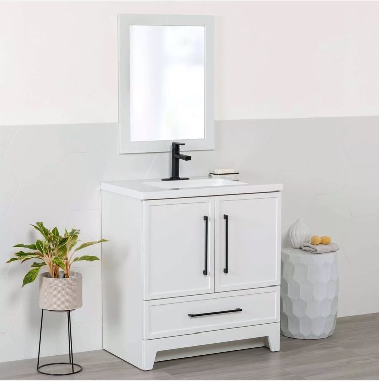 Floor & Decor 30x18.75” White Vanity Base (No Sink)
