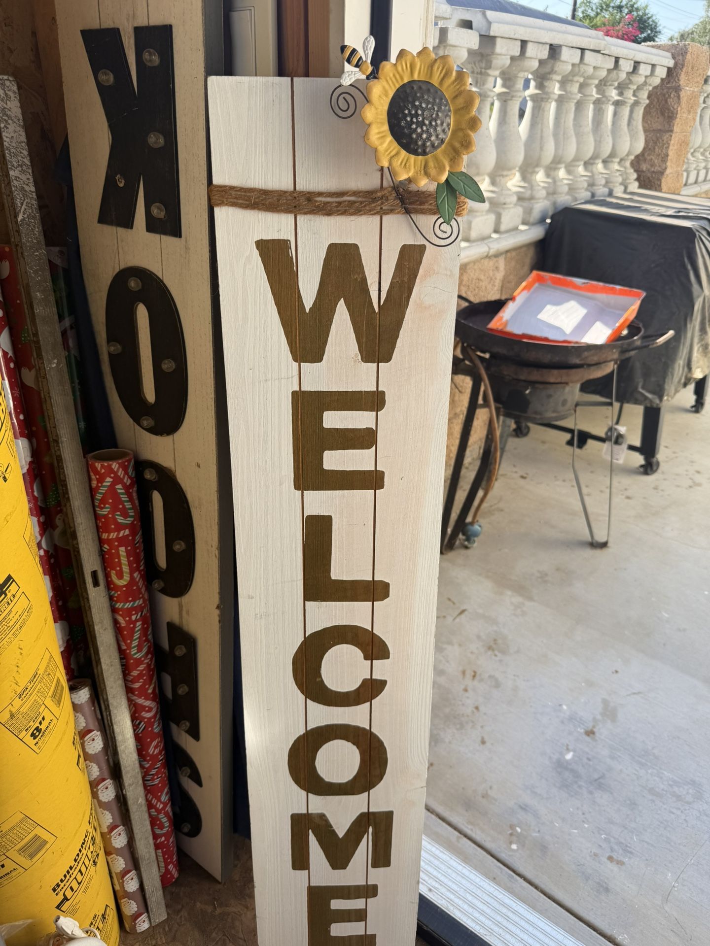 Wooden Welcome Sign