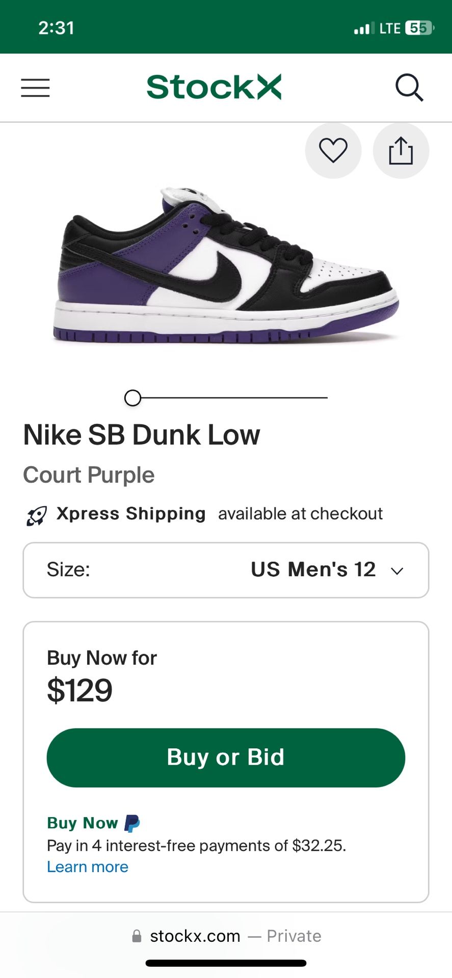 Nike SB Dunk Low Court Purple 12