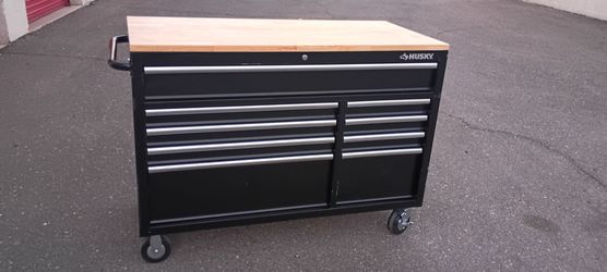 Husky 52" x 25" tool box ,work bench