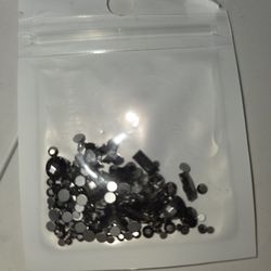 200pcs black Crystal Stones - 3D Nail Art Glitter, Flatback Diamonds, and Hot Fix Rhinestones  for DIY Crafts, Clothing, and Dress Decoration -