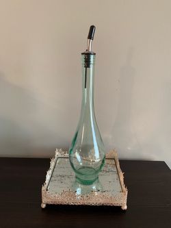 Vanity Tray & Dispensing Bottle Set (used for mouthwash)-2 sets available