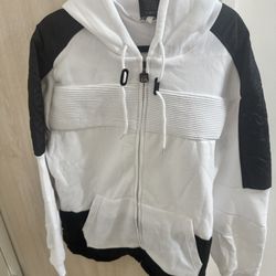 Men’s 2-Piece Tracksuit Set (Hoodie & Joggers) – Black & White