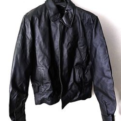 Men's Genuine Leather Jacket - Black - NWT