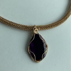 Purple And Gold In A Choker