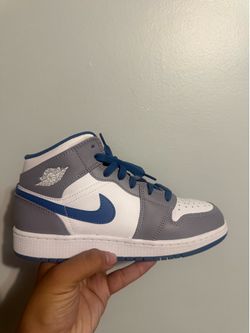 air jordan 1 mid cement true blue