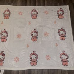 Hello Kitty grinch blanket