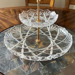 2 Tier Crystal Serving 