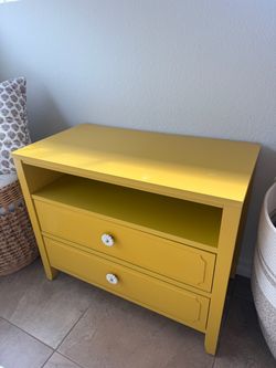 Yellow 2-Drawer Nightstand