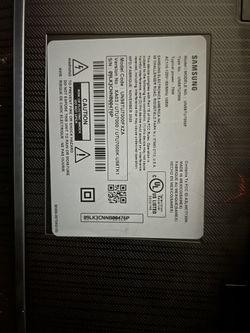 Samsung 58” 4K Tv UN58TU7000FXZA For Parts.