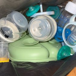 Free Clean Baby Bottles,pacifiers,silicone Plates