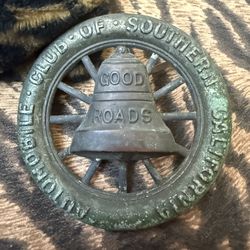 Good roads, automobile club emblem