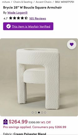 White Boucle modern chairs