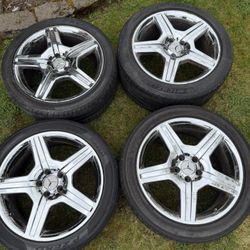 19” Chrome Mercedes Benz AMG Wheels Rims 5x112